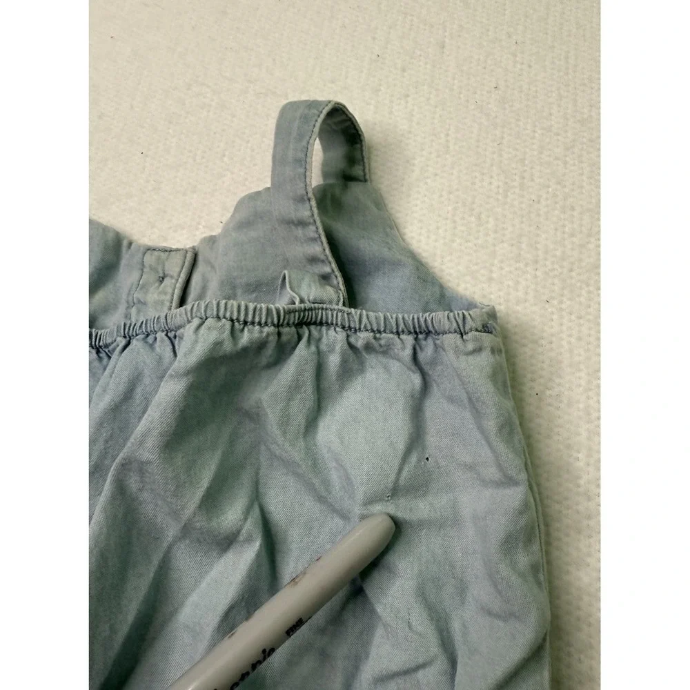GUESS Kids Denim Dress With Embroidered Top And Ruffle‎ Skirt Sz 4T SpringNWT